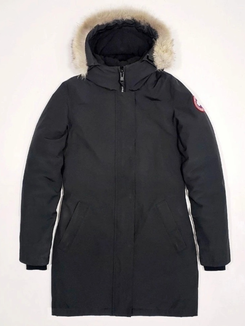 Canada Goose Victoria Parka Black Parka 3037L Size Medium